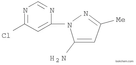 Molecular Structure of 1018473-22-7 (1-(6-chloropyrimidin-4-yl)-3-methyl-1H-pyrazol-5-amine)